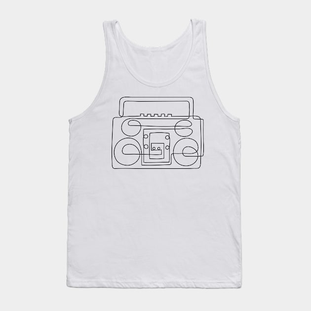 Boombox Tank Top by Moe Tees